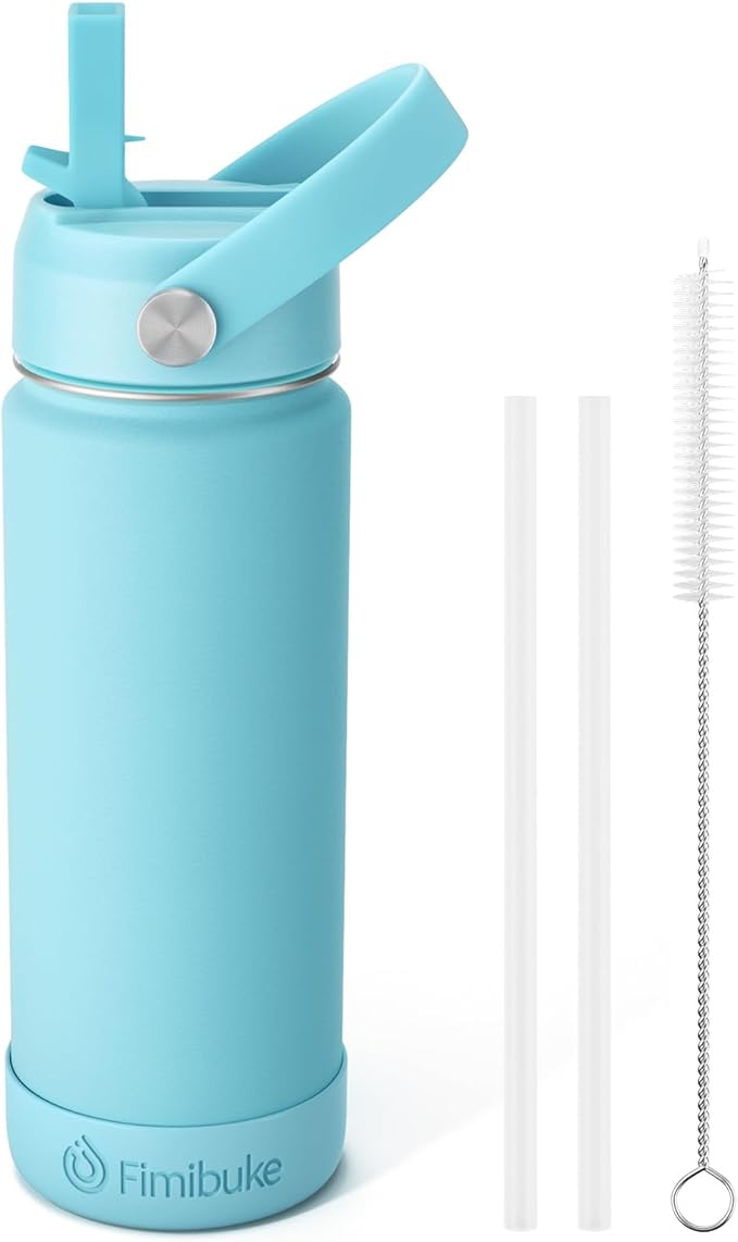 Fimibuke Kids Insulated Water Bottle, 18oz BPA FREE 18/8 Stainless Steel Kids by Fimibuke