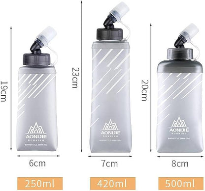 AONIJIE TPU Soft Flask Water Bottle Collapsible Running Flask - Image 6