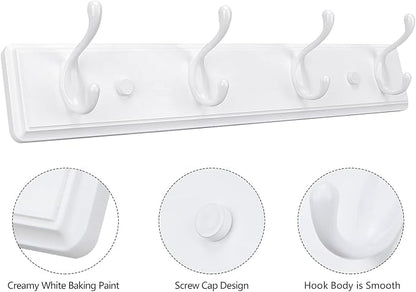 Badiano Wooden Coat Rack, Wall-Mounted Organizer - Image 5