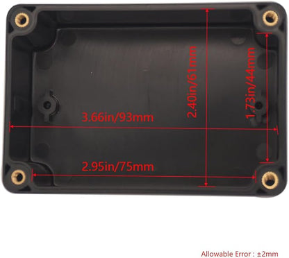 2 Pack Project Box ABS Plastic Black Electrical Boxes IP65 Waterproof DIY - Image 3