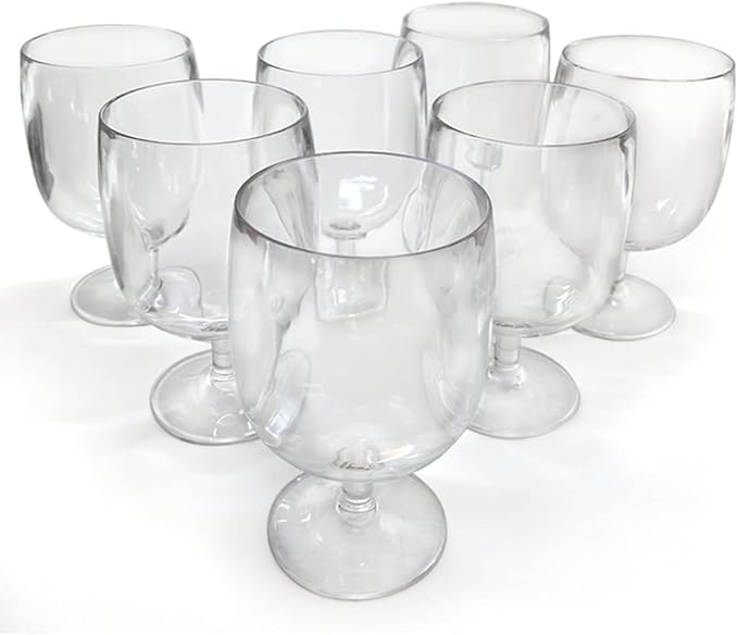Lily's Home Unbreakable Plastic Wine Glasses Set of 8, 12 oz Shatterproof by LilysHome
