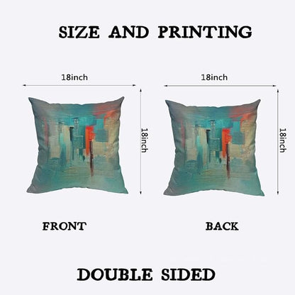 TKS MITLAN Colour Paint Pillow Cover 18x18 inch Modern Art Made - Image 2