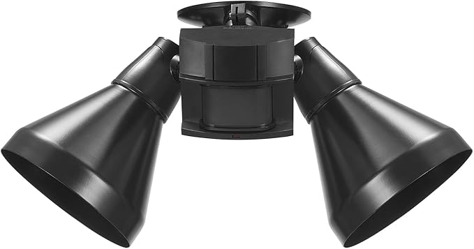 Globe Electric 17000140 180-Degree 240 W Twin Head Black Hardwired Motion - Image 3