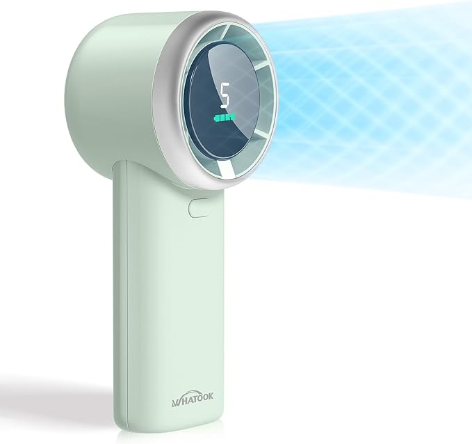 WHATOOK Portable Handheld Mini Fan: High Speed Cooling Fan, 10 Hours Battery by FashionCaring-MakeitYours