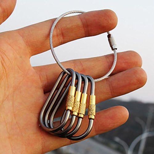 5pcs MINI Titanium Locking Carabiner, Perfect D-Ring - Image 7