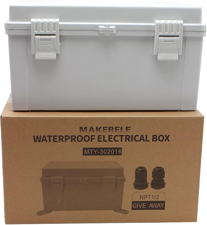 MAKERELE Waterproof Junction Box Outdoor Junction Box ABS Plastic Waterproof - Image 8