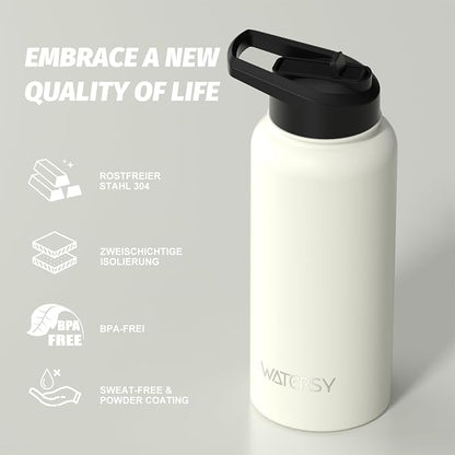 32oz Insulated Water Bottle, BPA Free&Leak Proof, Stainless Steel Water Flask - Image 8