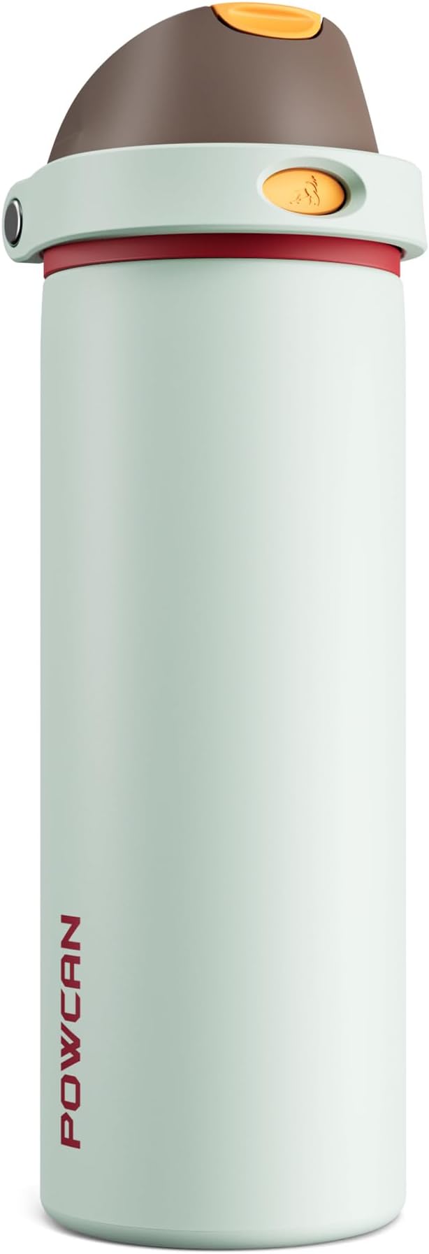POWCAN 24 oz Travel Water Bottle: 2-in-1 Push-Button Spout & Quick-Flip Straw by POWCAN