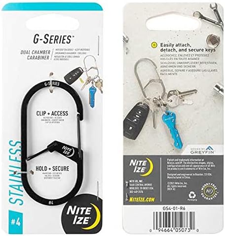 Nite IZE GS4-01-R6 G-Series Dual Chamber Carabiner #4, Dual Security Carabiner - Image 3