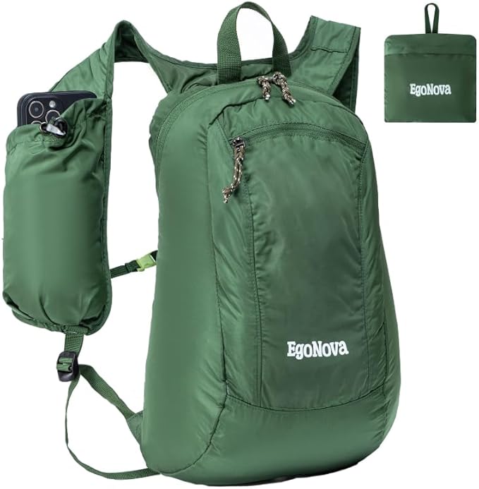 12L Ultralight & Thin Packable Daypack, Small Foldable Hiking Backpack Travel by EgoNova