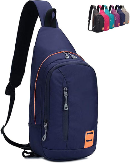 Peicees Small Sling Backpack Waterproof Unisex Shoulder Bag Chest Crossbody by Peicees