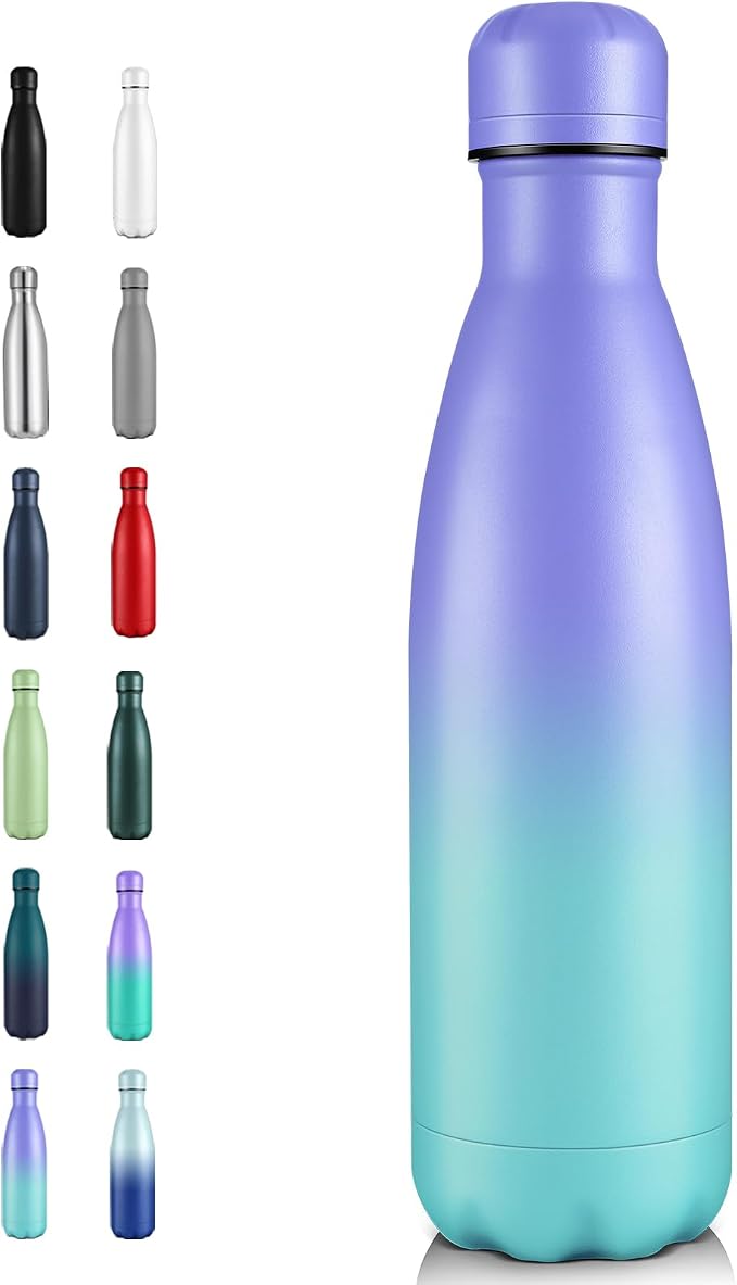 Volhoply 17oz Insulated Stainless Steel Water Bottle, Double Wall Vacuum Flask by LiveFully%EF%BC%8CDrinkFreely%E2%80%94KeepGoingwithVolhoply%EF%BC%81