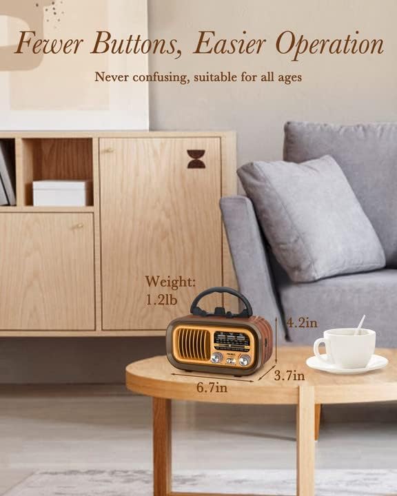 PRUNUS J-150 Portable Radio AM FM SW Bluetooth Speaker, Gifts - Image 6