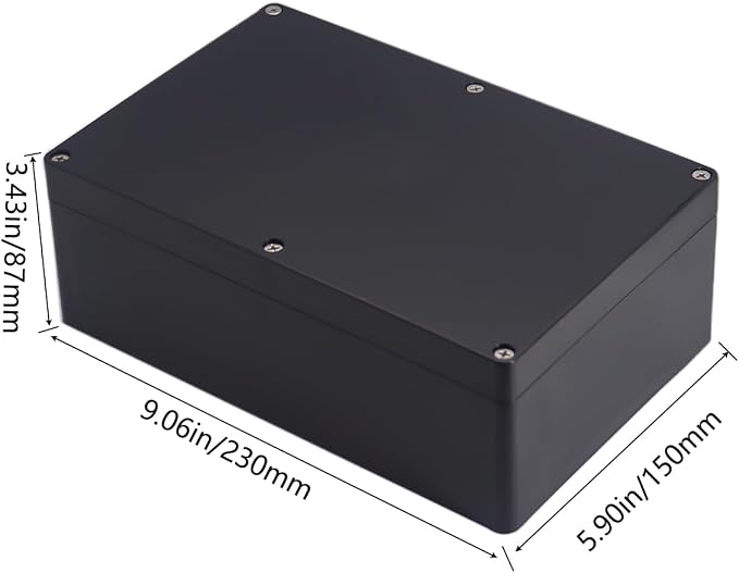 Project Box IP65 Waterproof Junction Box ABS Plastic Black Electrical Boxes DIY - Image 2