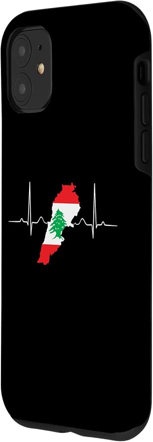 Lebanon Heart Lebanese Heartbeat Vintage Lebanon Map Case - Image 2