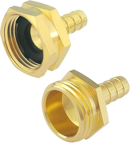 Hooshing 1/2" Garden Hose Repair Kit Male and Female Brass Hose Mender End - Image 2