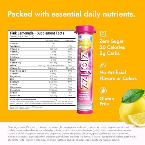 Zipfizz Daily Energy Drink Powder, 20 Pack | 3-in-1 Sustained Energy, Rapid - Image 2