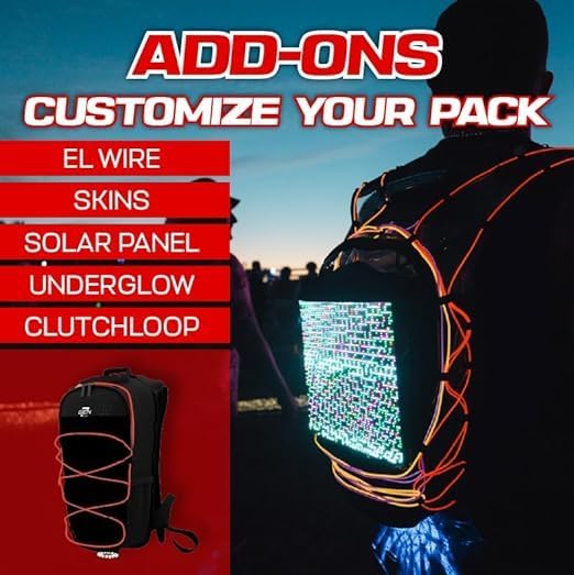 RAVERUNNER® Anti-Theft Hydration Backpack | Festival Approved Rave Backpack - Image 4