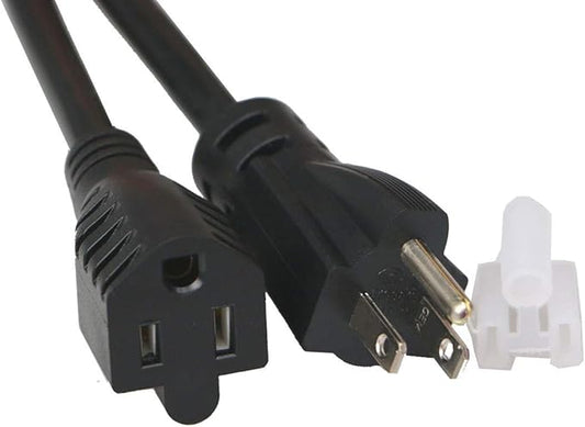 10Feet Outdoor Extension Cord, 105℃ Temperature Resistant 15Amp Big Plug by Retafe