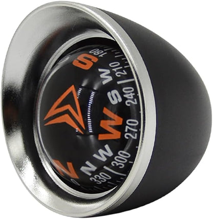 Mini Car Ball Compass, Marine Compass Interior Mount Dash Guide Hiking by Flylin