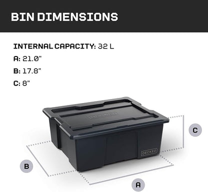 DECKED Payloader 32 L - 75 lb Bin / 200 lb Lid Load Rated - Image 2