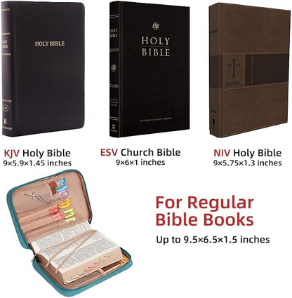 FINDCOZY Bible Cover for Women, Durable Carrying Book Case Church Bag for - Image 2