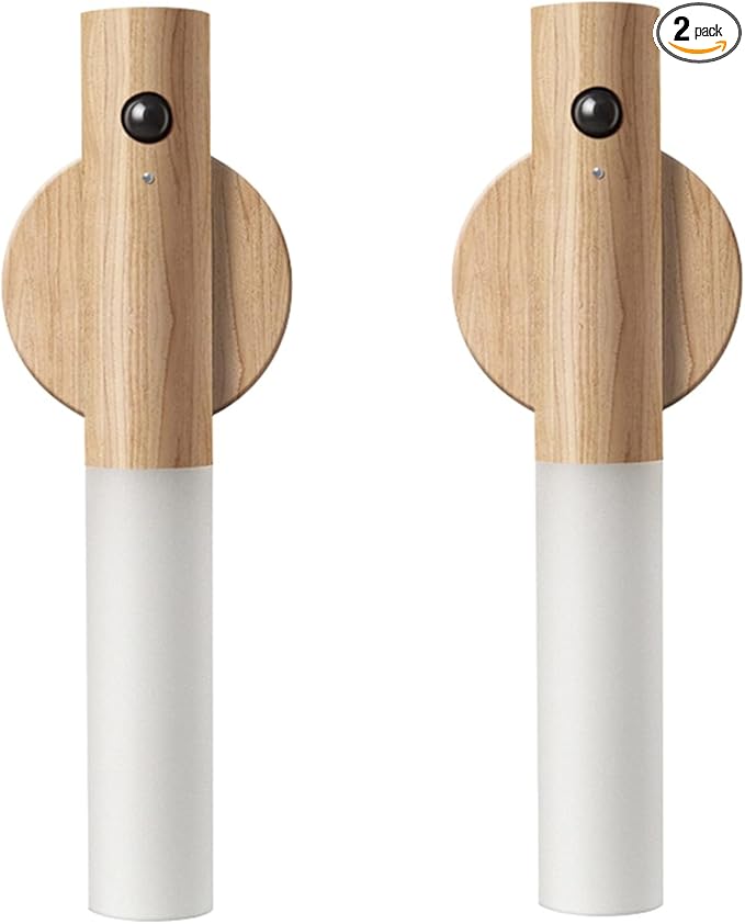 LANDGOO Wooden Motion Sensor Night Lights, Magnet Body Hallway Lamp, by LANDGOO