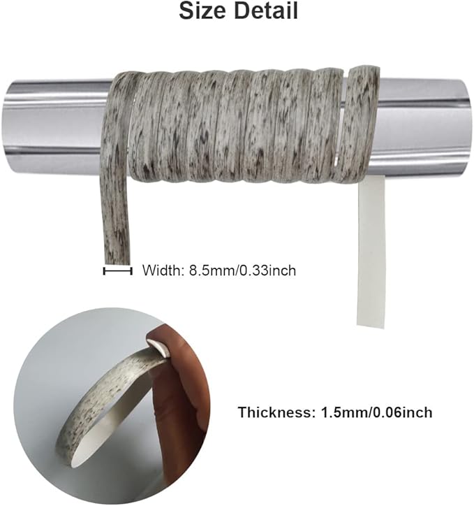 Feyart 25m/82ft 8.5mm Grey Wicker Repair Kit, PE Rattan Repair Kit - Image 3