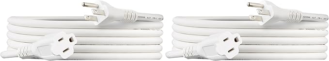 Amazon Basics Indoor Extension Cord, 3 Prong Outlet Extender Power Cord by AmazonBasics