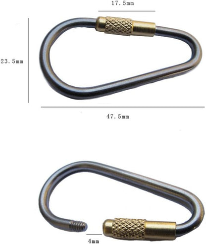 5pcs MINI Titanium Locking Carabiner, Perfect D-Ring - Image 2