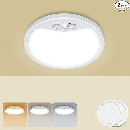 zemty 2Pack 7inch Motion Sensor Ceiling Lights Wired, 15W 1500lm 3CCT/3 by ZemtyCeilinglight