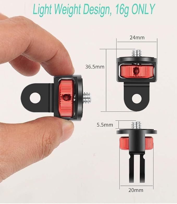 Aluminum Camera Tripod Adapter 1/4"-20 Conversion Adapter Mounts Compatible - Image 8