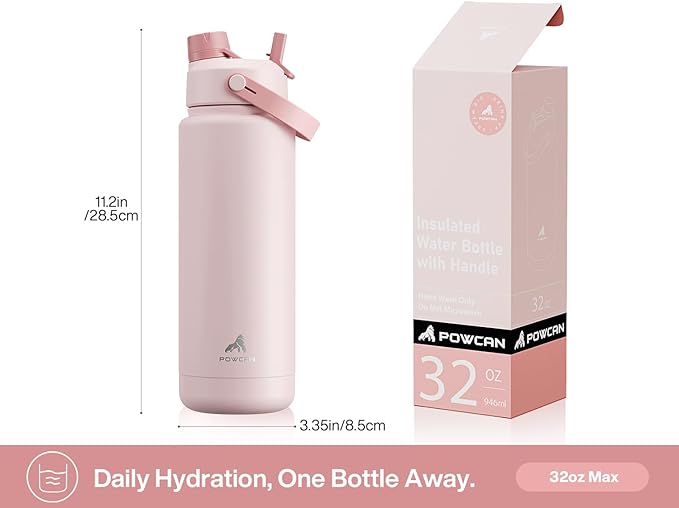 POWCAN 32 oz Insulated Water Bottle - Image 5