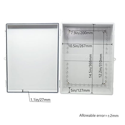 Zulkit Junction Box ABS Plastic Waterproof IP65 Electrical Boxes Hinged Shell - Image 3