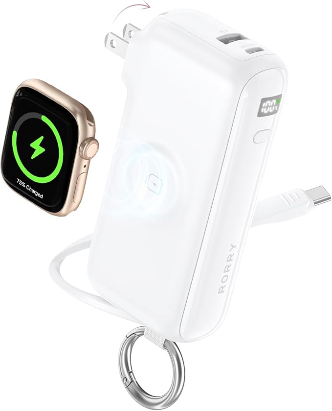 RORRY Flow Portable Charger, 10000mAh 40W Fast Charging Power Bank by RORRY