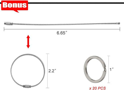 20pcs 2.7" Carabiner Clip Durable Carabeaner Hooks Small Carabiner D Clip - Image 5