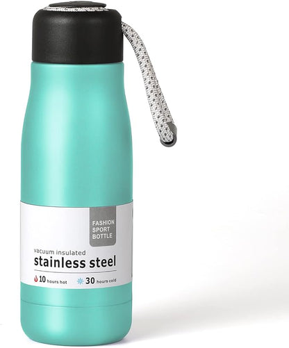 Dusgut 12 oz Stainless Steel Vacuum Insulated Bottle w/Strap Lid by Dusgut