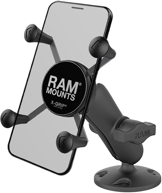RAM MOUNTS X-Grip Drill-Down Phone Mount – Flat Surface Mount by RAMMounts