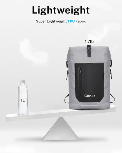 Gonex Ultralight Waterproof TPU Backpack, 55L Roll Top Dry Bag - Image 3