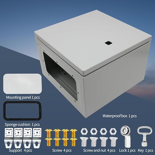 IP66 Waterproof & Dustproof Electrical Junction Box, 12 * 12 * 8 Inch Metal - Image 2