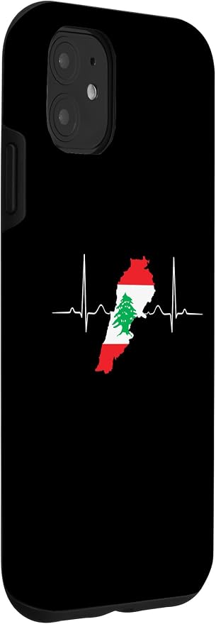 Lebanon Heart Lebanese Heartbeat Vintage Lebanon Map Case - Image 3