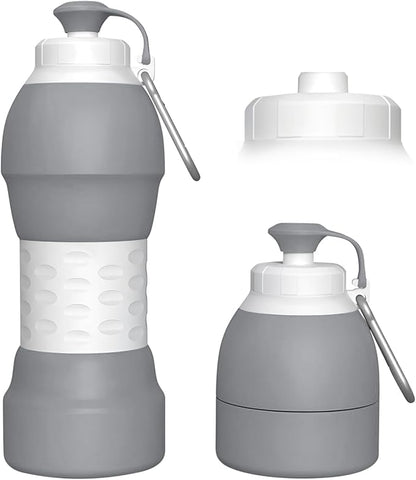 Collapsible Lightweight 20oz Water Bottle, Food-Grade Silicone BPA Free by Unknown