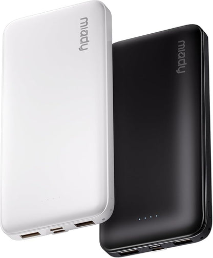 Miady 2-Pack Portable Charger, Slim 10000mAh Power Bank Travel Battery Pack 3 by Miady
