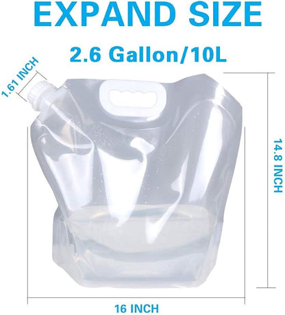Soddeph Collapsible Water Container Bag, BPA Free Food Grade Clear Plastic - Image 2