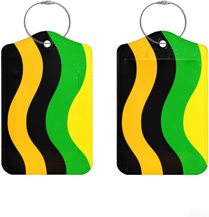 2Pcs Abstract Wave Luggage Tags by Cmialusie