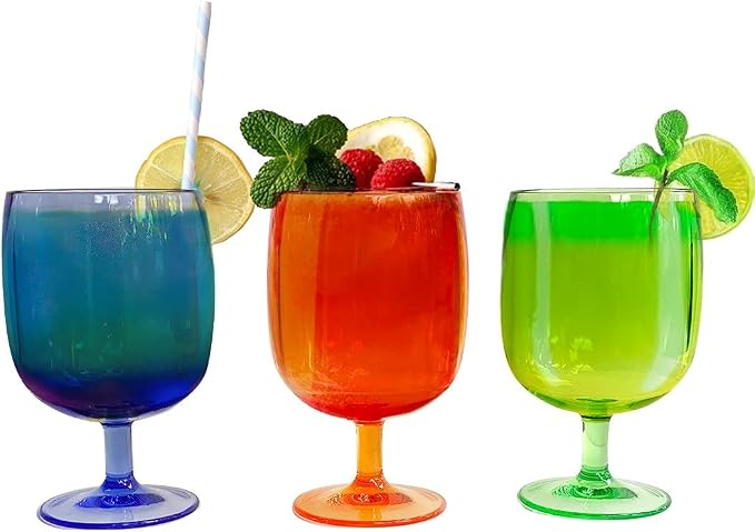 Lily's Home Unbreakable Plastic Wine Glasses Set of 8, 12 oz Shatterproof - Image 7