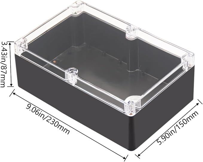 Project Box IP65 Waterproof Junction Box ABS Plastic Black Electrical Boxes DIY - Image 2