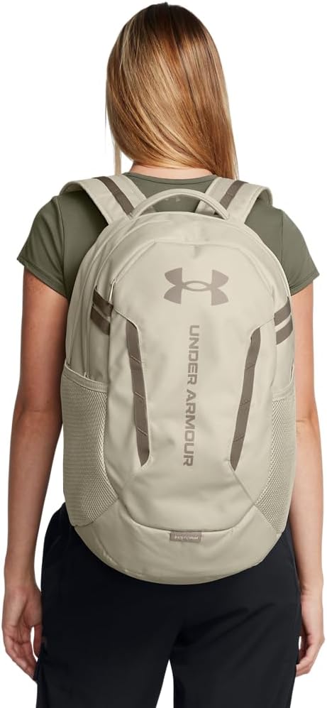 Under Armour Unisex-Adult Hustle 6.0 Backpack, Khaki Base/Khaki Base/Taupe Dusk - Image 6