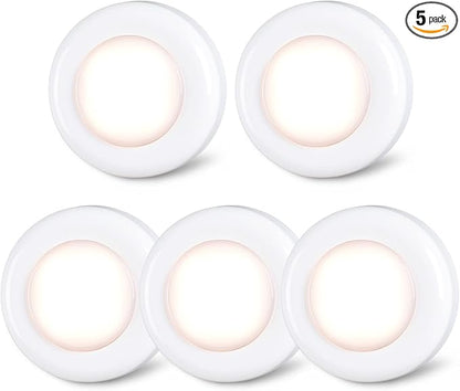 STAR-SPANGLED Push Tap Light, 2.8” Mini Night Touch LED Puck Lamp, Portable by STAR-SPANGLED