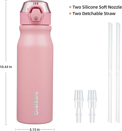 BJPKPK Water Bottle with Straw 25oz Insulated Water Bottles Reusable Stainless - Image 4